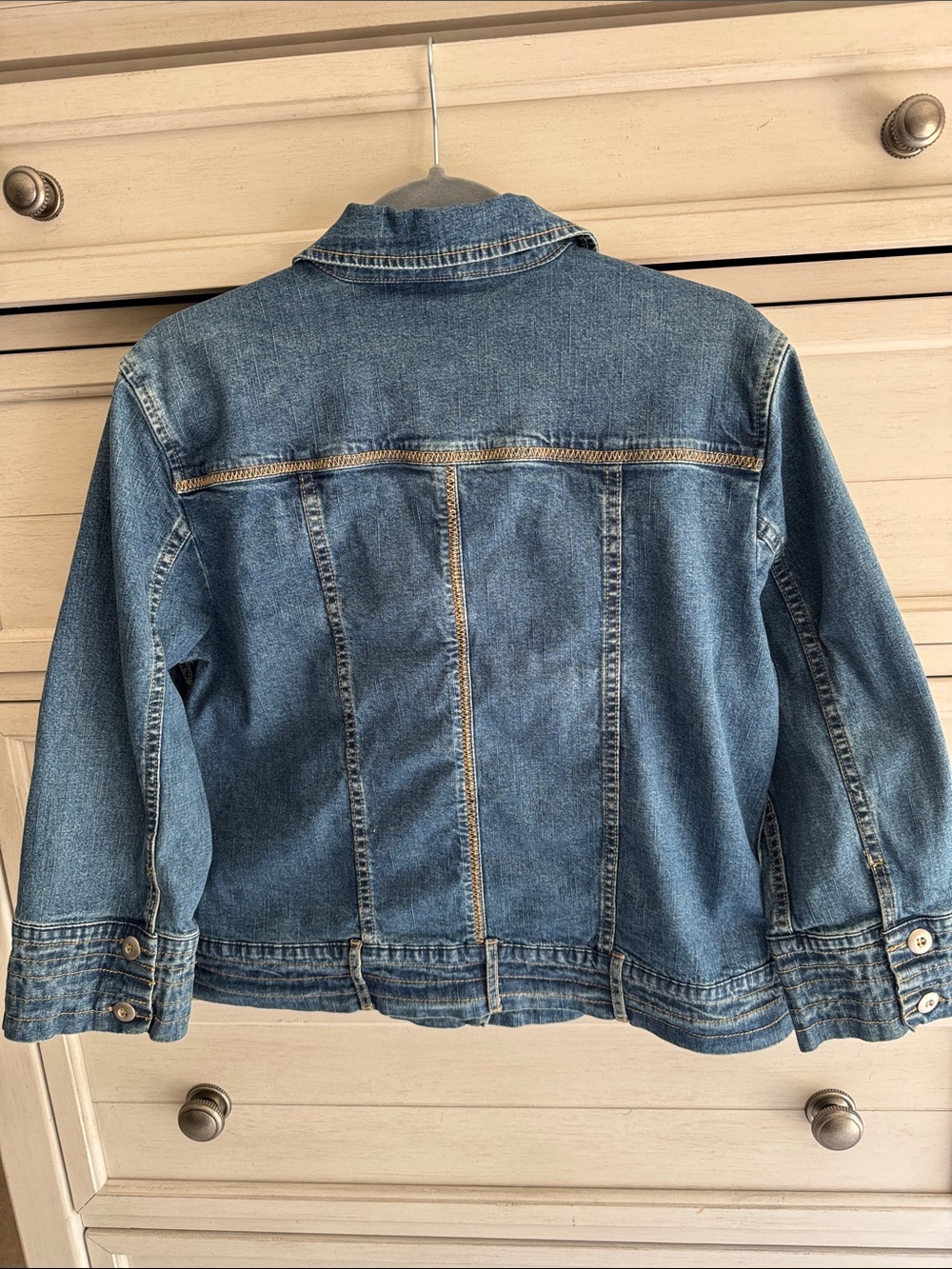 Christopher & Banks Medium Blue Denim Jean Jacket SZ Large - Picture 6 of 8